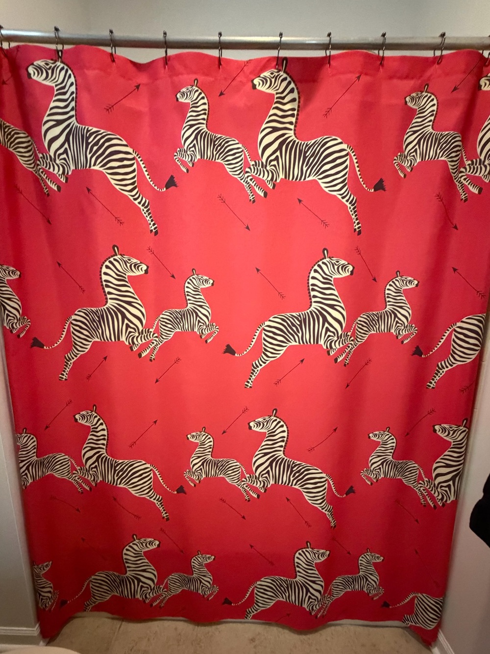 Society 6 Zebra ‘The Royal Tenenbaums’ shower curtain